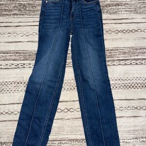 Judy Blue Indigo Straight-Leg Jeans with Center Crease